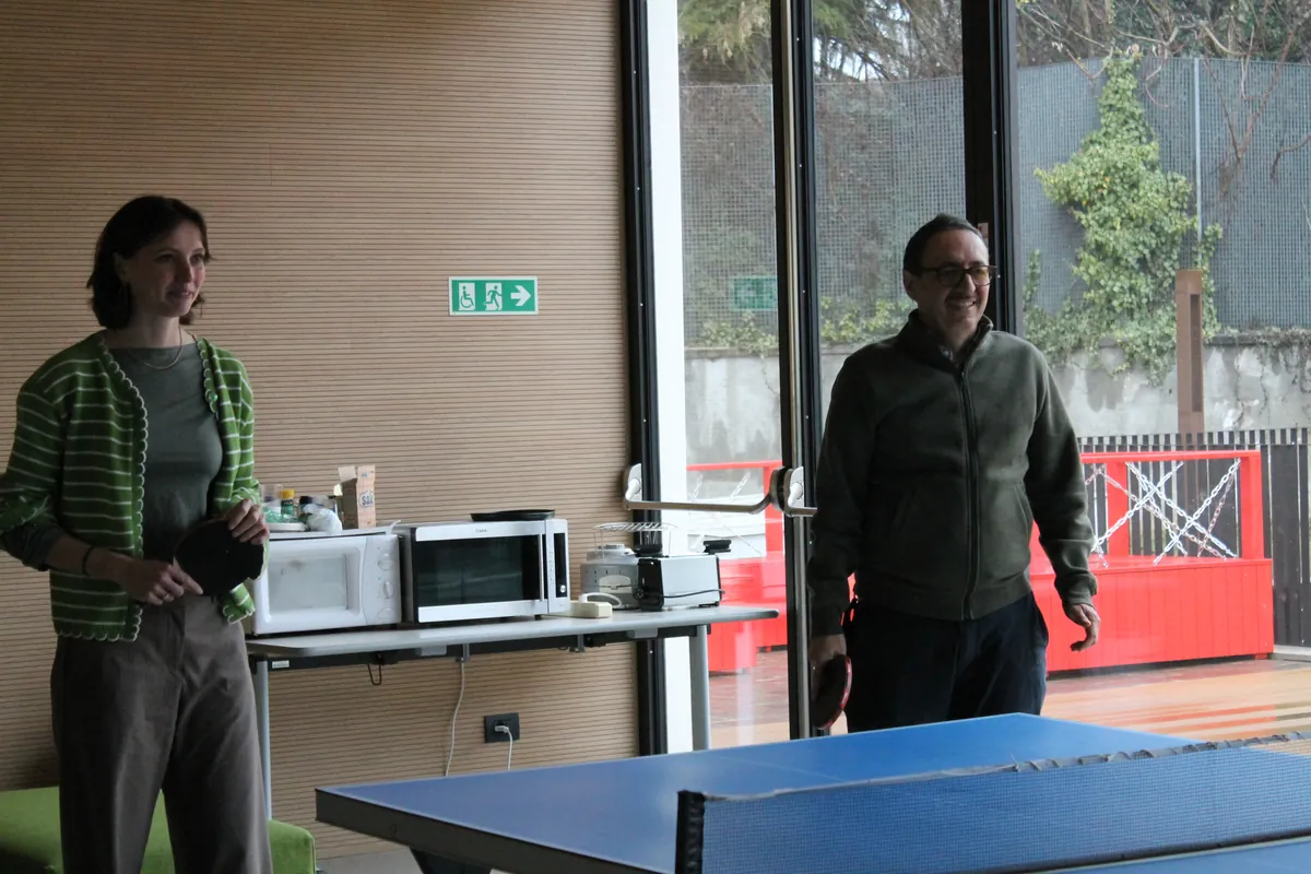 Ping pong at the lab